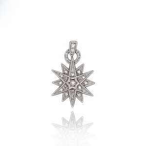 Pingente Ouro Branco E Diamantes