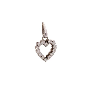 Pingente Ouro Branco E Diamantes