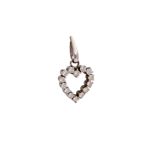 Pingente Ouro Branco E Diamantes