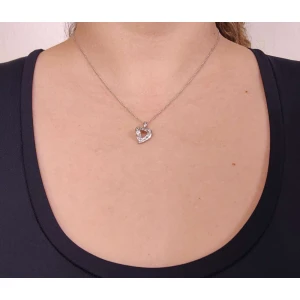 Pingente Ouro Branco E Diamantes