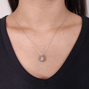 Pingente Ouro Branco E Diamantes Pingente Ouro Branco E Diamantes