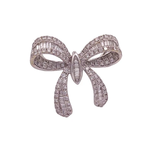 Pingente Ouro Branco E Diamantes