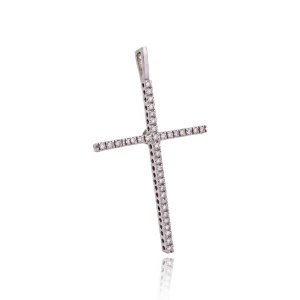 Pingente Ouro Branco E Diamantes