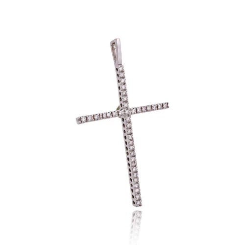 Pingente Ouro Branco E Diamantes