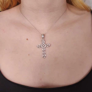 Pingente Ouro Branco E Diamantes Pingente Ouro Branco E Diamantes