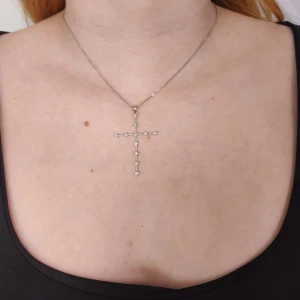 Pingente Ouro Branco E Diamantes