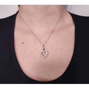 Pingente Ouro Branco E Diamantes