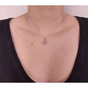Pingente Ouro Branco E Diamantes