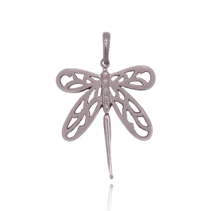 Pingente Ouro Branco E Diamantes