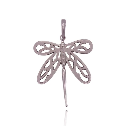 Pingente Ouro Branco E Diamantes