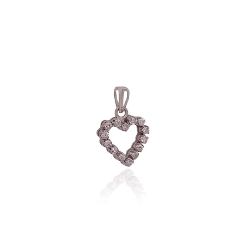 Pingente Ouro Branco E Diamantes