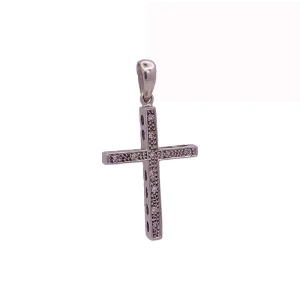 Pingente Ouro Branco E Diamantes