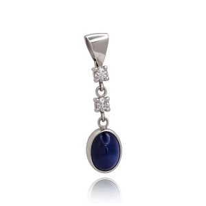 Pingente Platina, Safira E Diamantes