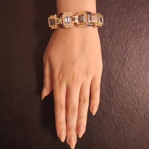 Pulseira Ouro 18K Duas Cores, Águas Marinhas E Diamantes