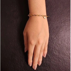 Pulseira Ouro 18K Duas Cores E Diamantes