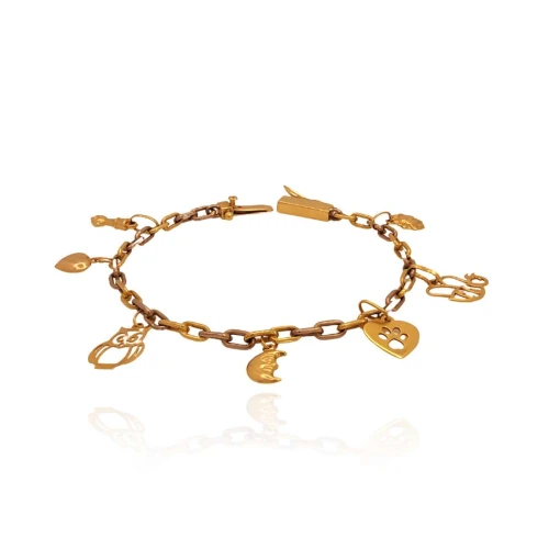 Pulseira Ouro 18K Duas Cores E Diamantes