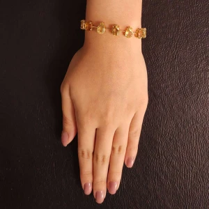 Pulseira Ouro 18K E Citrinos