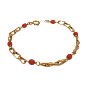Pulseira Ouro 18K E Corais Pulseira Ouro 18K E Corais