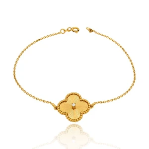 Pulseira Ouro 18K E Cristal