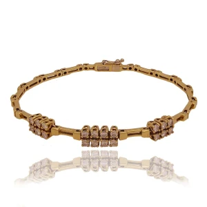 Pulseira Ouro 18K E Diamantes Pulseira Ouro 18K E Diamantes