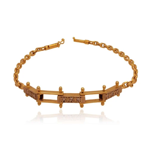 Pulseira Ouro 18K E Diamantes