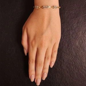 Pulseira Ouro 18K E Diamantes Pulseira Ouro 18K E Diamantes