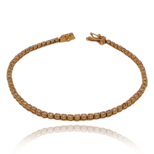 Pulseira Ouro 18K E Diamantes