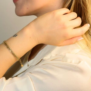 Pulseira Ouro 18K E Diamantes