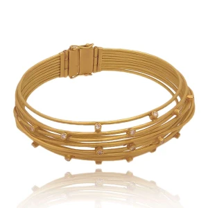 Pulseira Ouro 18K E Diamantes