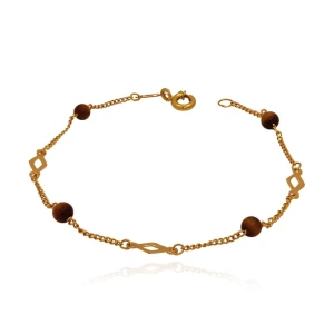 Pulseira Ouro 18K E Olho De Tigre