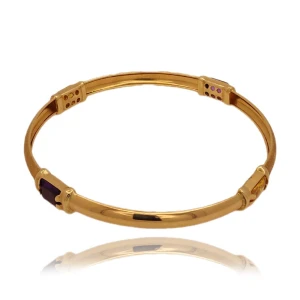 Pulseira Ouro 18K E Pedras Brasileiras