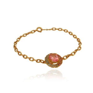 Pulseira Ouro 18K E Pedras Brasileiras