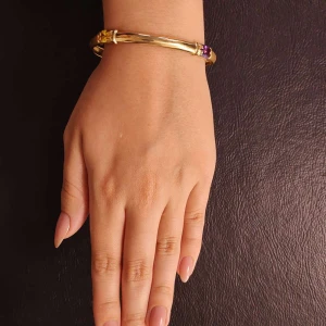 Pulseira Ouro 18K E Pedras Brasileiras