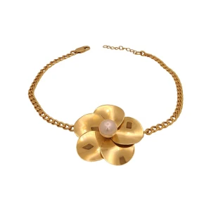 Pulseira Ouro 18K E Pérola