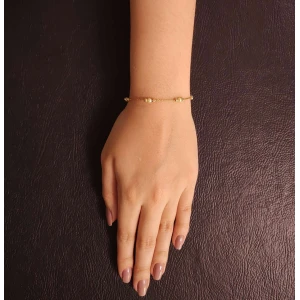 Pulseira Ouro 18K E Pérolas