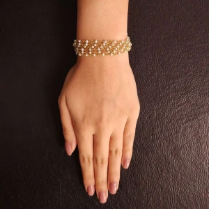 Pulseira Ouro 18K E Pérolas