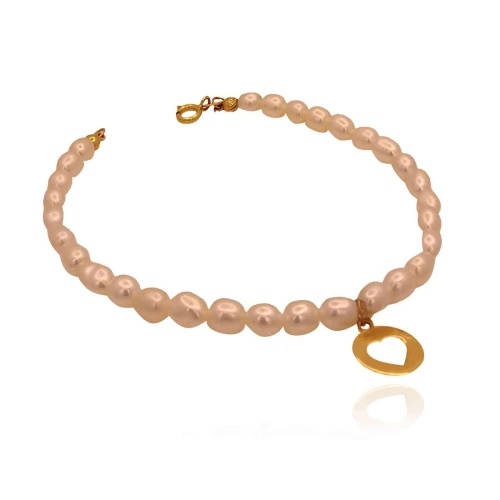 Pulseira Ouro 18K E Pérolas