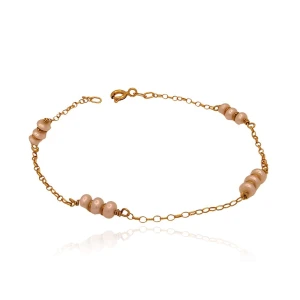 Pulseira Ouro 18K E Pérolas