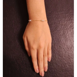 Pulseira Ouro 18K E Pérolas
