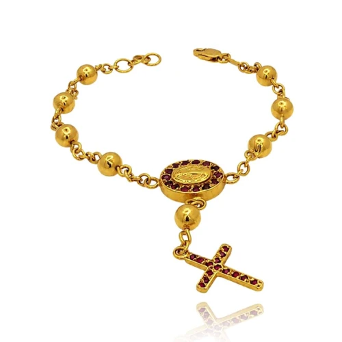 Pulseira Ouro 18K E Rubis