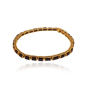 Pulseira Ouro 18K E Safiras