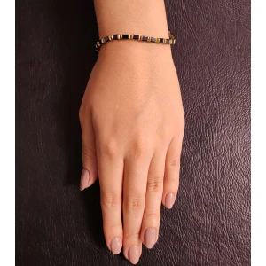 Pulseira Ouro 18K E Safiras
