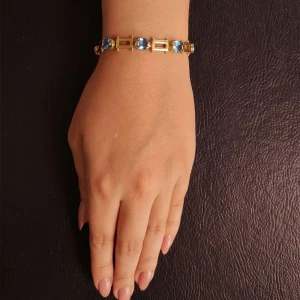 Pulseira Ouro 18K E Topázios