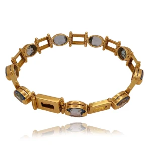 Pulseira Ouro 18K E Topázios