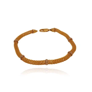 Pulseira Ouro 18K Em Duas Cores