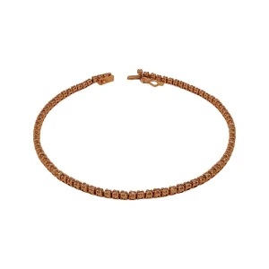 Pulseira Ouro 18K Rose E Diamantes