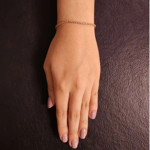 Pulseira Ouro 18K Rose E Diamantes