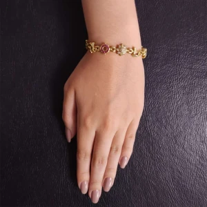 Pulseira Ouro 18K, Rubis E Diamantes Pulseira Ouro 18K, Rubis E Diamantes