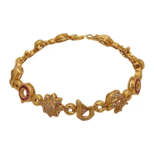 Pulseira Ouro 18K, Rubis E Diamantes Pulseira Ouro 18K, Rubis E Diamantes