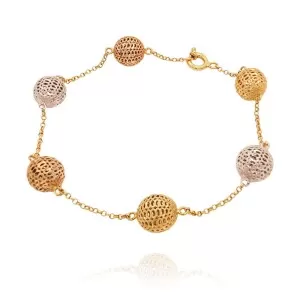 Pulseira Ouro 18K Três Cores